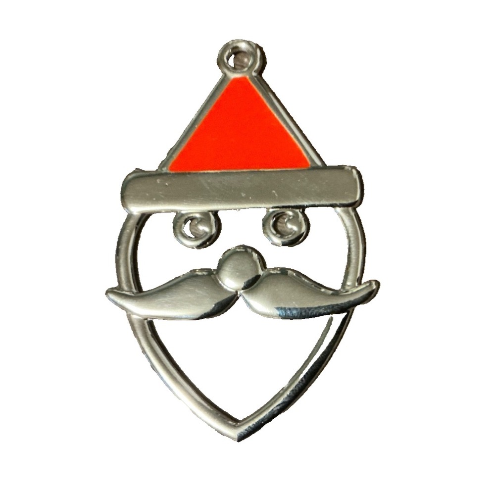 Gorham Santa Christmas Ornament / Pendant Silver EP & Enamel 1986. O10020